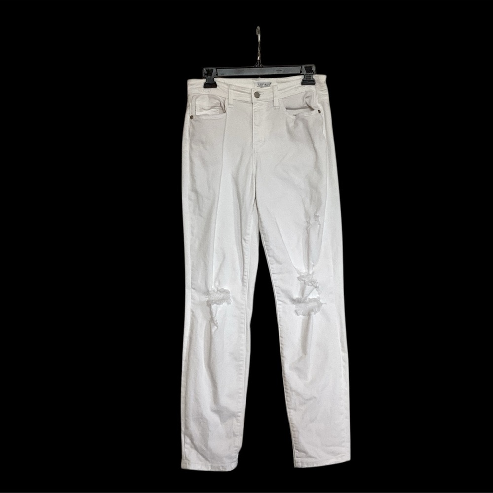 Judy Blue White Distressed Jeans